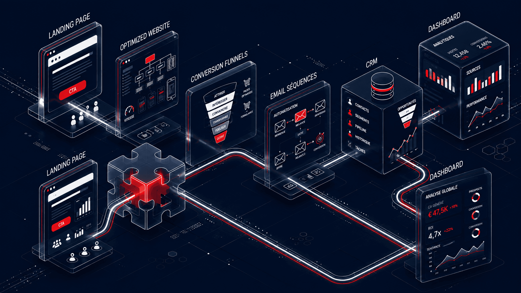 Visualisation de l'architecture de solutions techniques sur-mesure CARPATH
